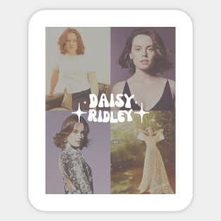 groovy aesthetic daisy ridley  (perfect for your average rey skywalker stan) • star wars cast collection Sticker